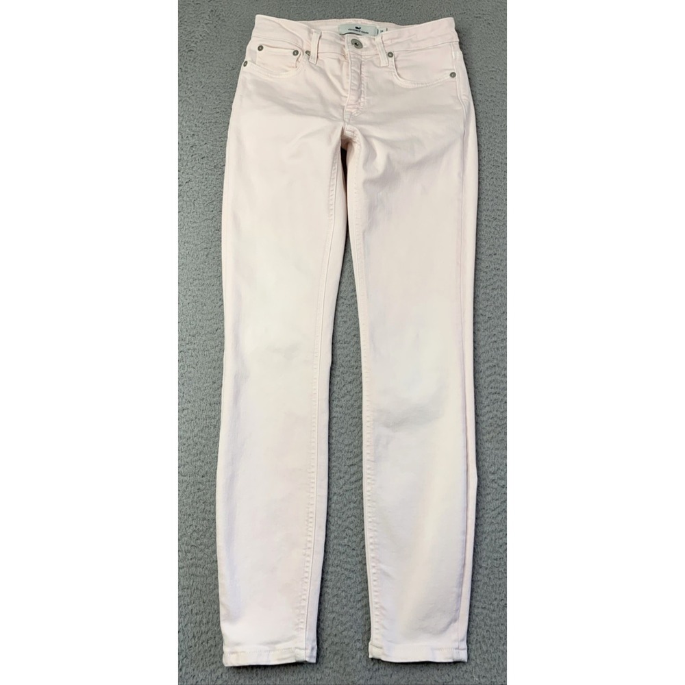 Vineyard Vines Jeans Womens Size 24 Light Pink High Rise Skinny Jeans Inseam 27"